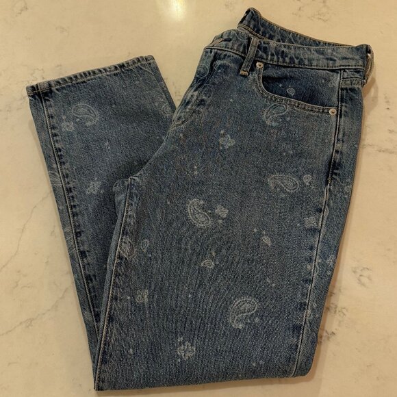 GAP Vintage Paisley Best Girlfriend Jeans Size 28 - Picture 4 of 6